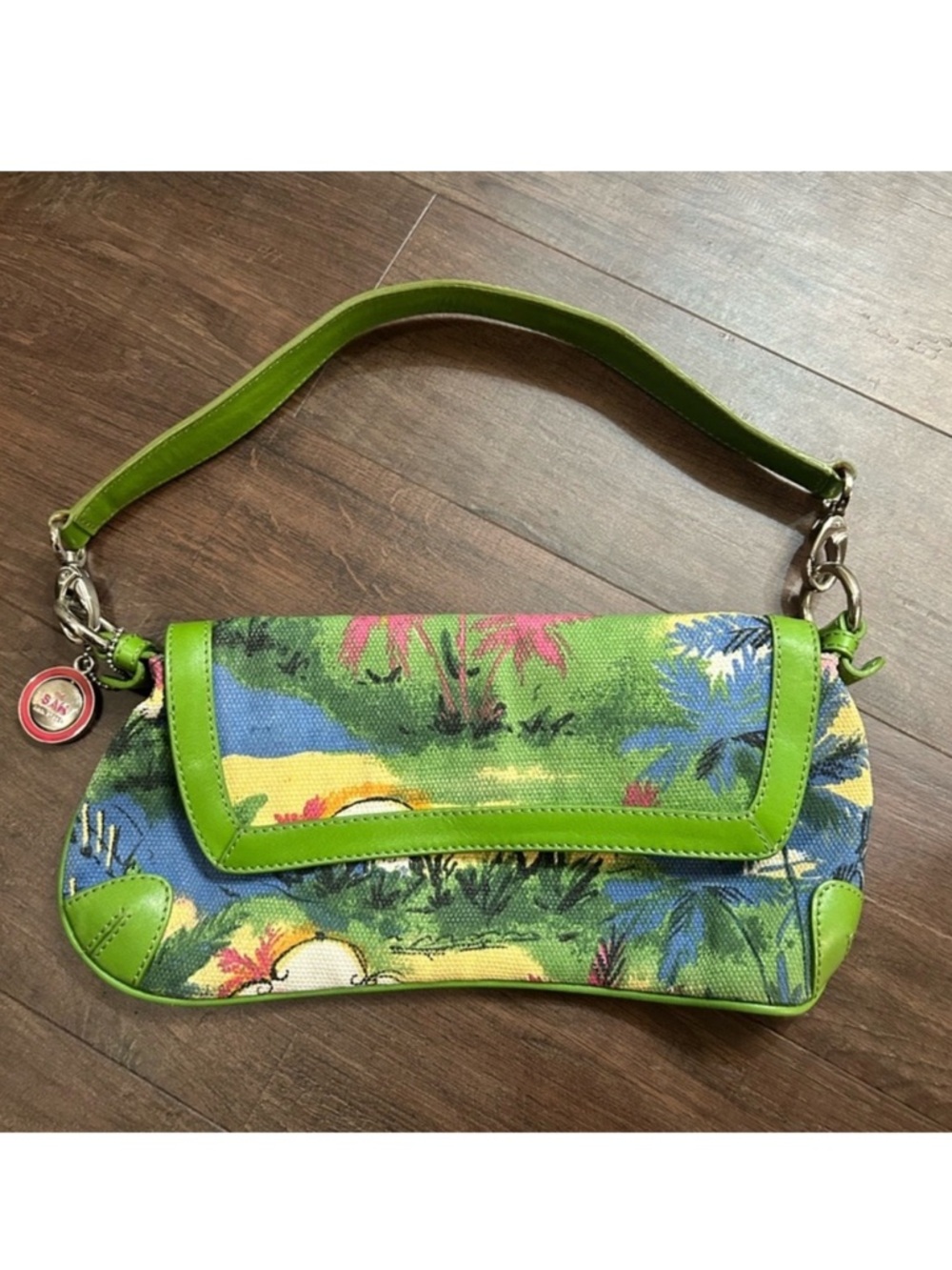 The Sak Pink Label Y2K Tropical Vintage Shoulder Bag